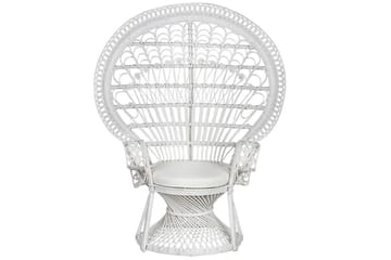 Påfuglstol Emmanuelle - Hvit - Hagemøbler & utemiljø - Stoler & Lenestoler - Utelenestoler