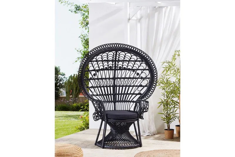 Påfuglstol Emmanuelle - Svart - Hagemøbler & utemiljø - Stoler & Lenestoler - Utelenestoler