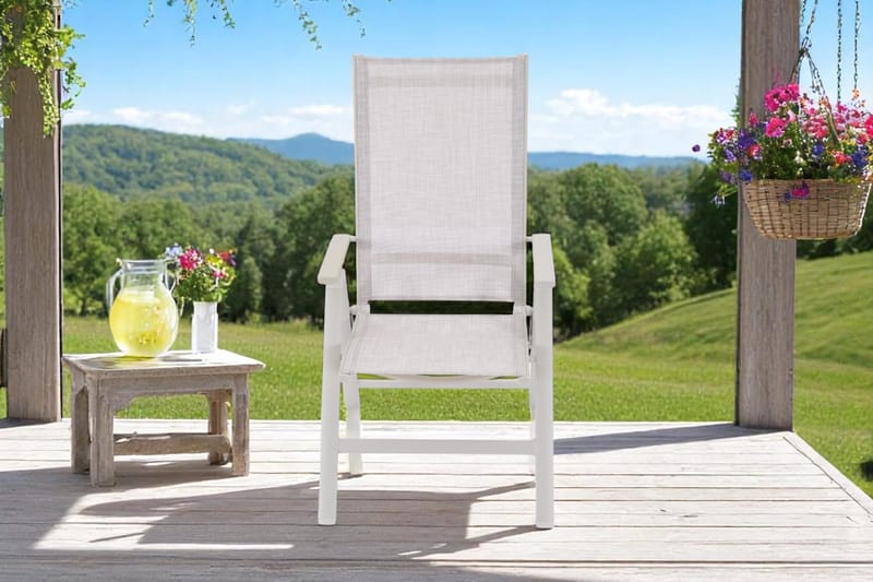 Palermo Lenestol 3-pos sammenleggbar - Korallsand - Hagemøbler & utemiljø - Stoler & Lenestoler - Posisjonsstoler