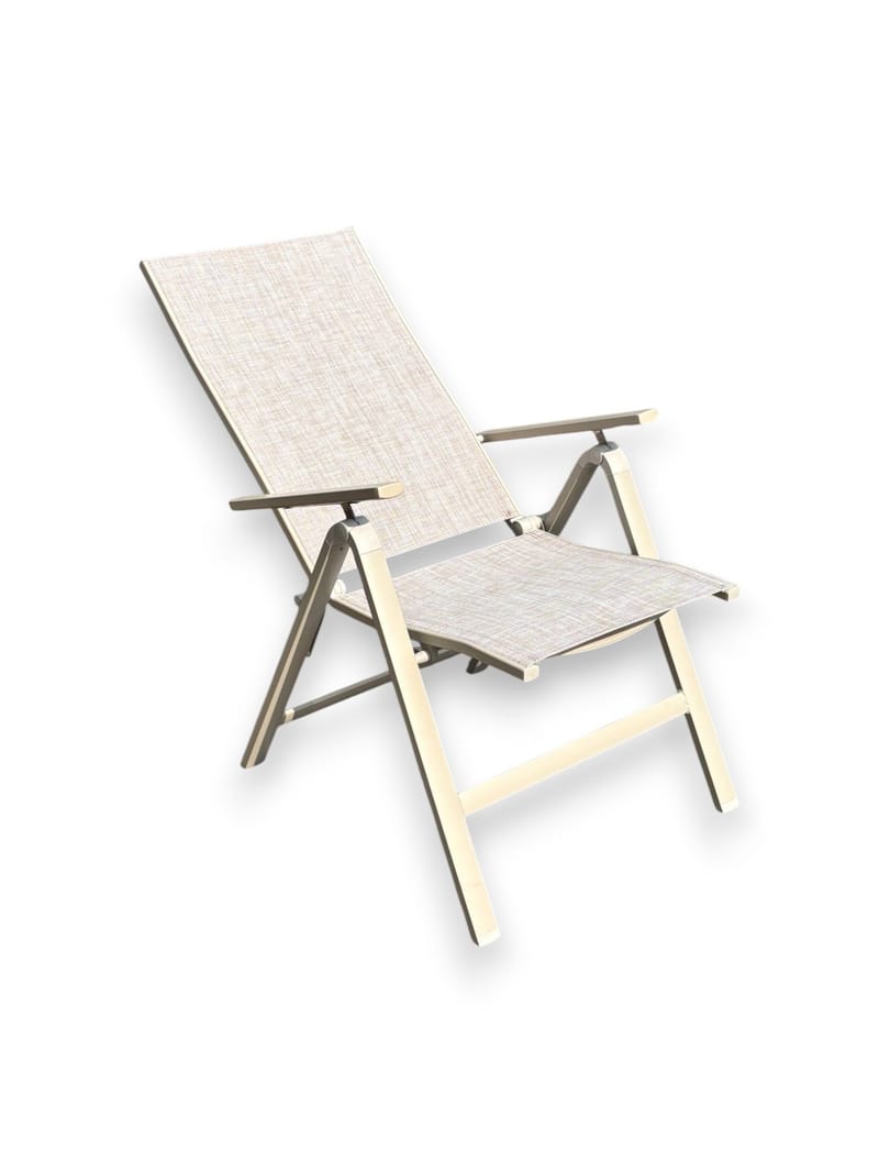 Palermo Lenestol 3-pos sammenleggbar - Korallsand - Hagemøbler & utemiljø - Stoler & Lenestoler - Posisjonsstoler