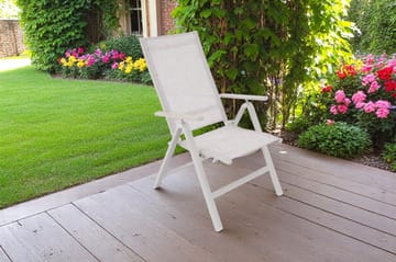 Palermo Lenestol 3-pos sammenleggbar - Korallsand - Hagemøbler & utemiljø - Stoler & Lenestoler - Posisjonsstoler