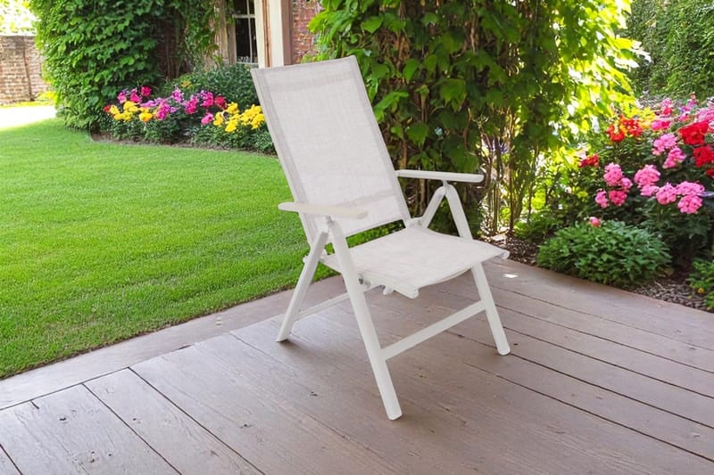 Palermo Lenestol 3-pos sammenleggbar - Korallsand - Hagemøbler & utemiljø - Stoler & Lenestoler - Posisjonsstoler