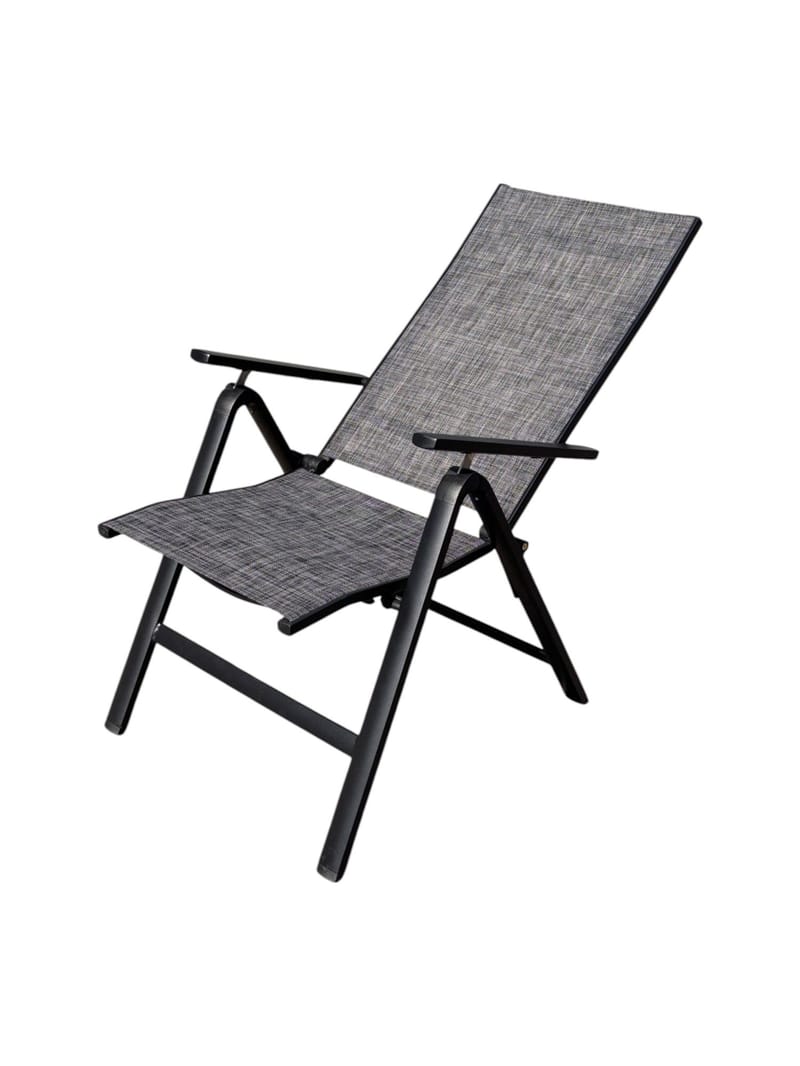 Palermo Lenestol 3-pos sammenleggbar - Svart - Hagemøbler & utemiljø - Stoler & Lenestoler - Posisjonsstoler