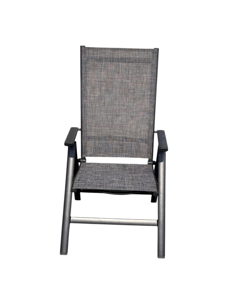 Palermo Lenestol 3-pos sammenleggbar - Svart - Hagemøbler & utemiljø - Stoler & Lenestoler - Posisjonsstoler