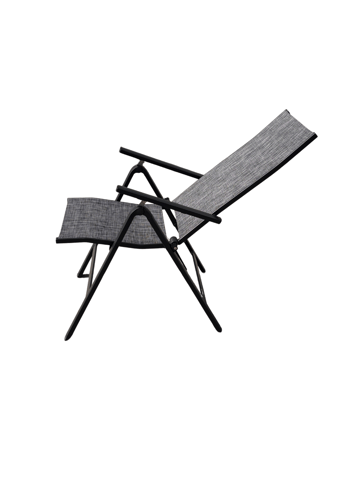 Palermo Lenestol 3-pos sammenleggbar - Svart - Hagemøbler & utemiljø - Stoler & Lenestoler - Posisjonsstoler