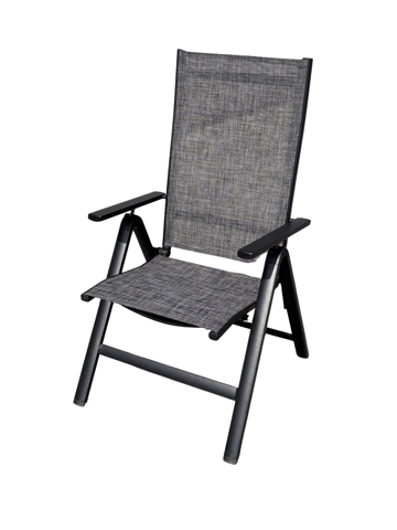 Palermo Lenestol 3-pos sammenleggbar - Svart - Hagemøbler & utemiljø - Stoler & Lenestoler - Posisjonsstoler