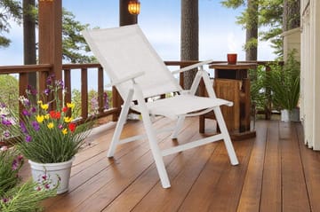 Palermo Lenestol 3-pos sammenleggbar - Korallsand - Hagemøbler & utemiljø - Stoler & Lenestoler - Posisjonsstoler