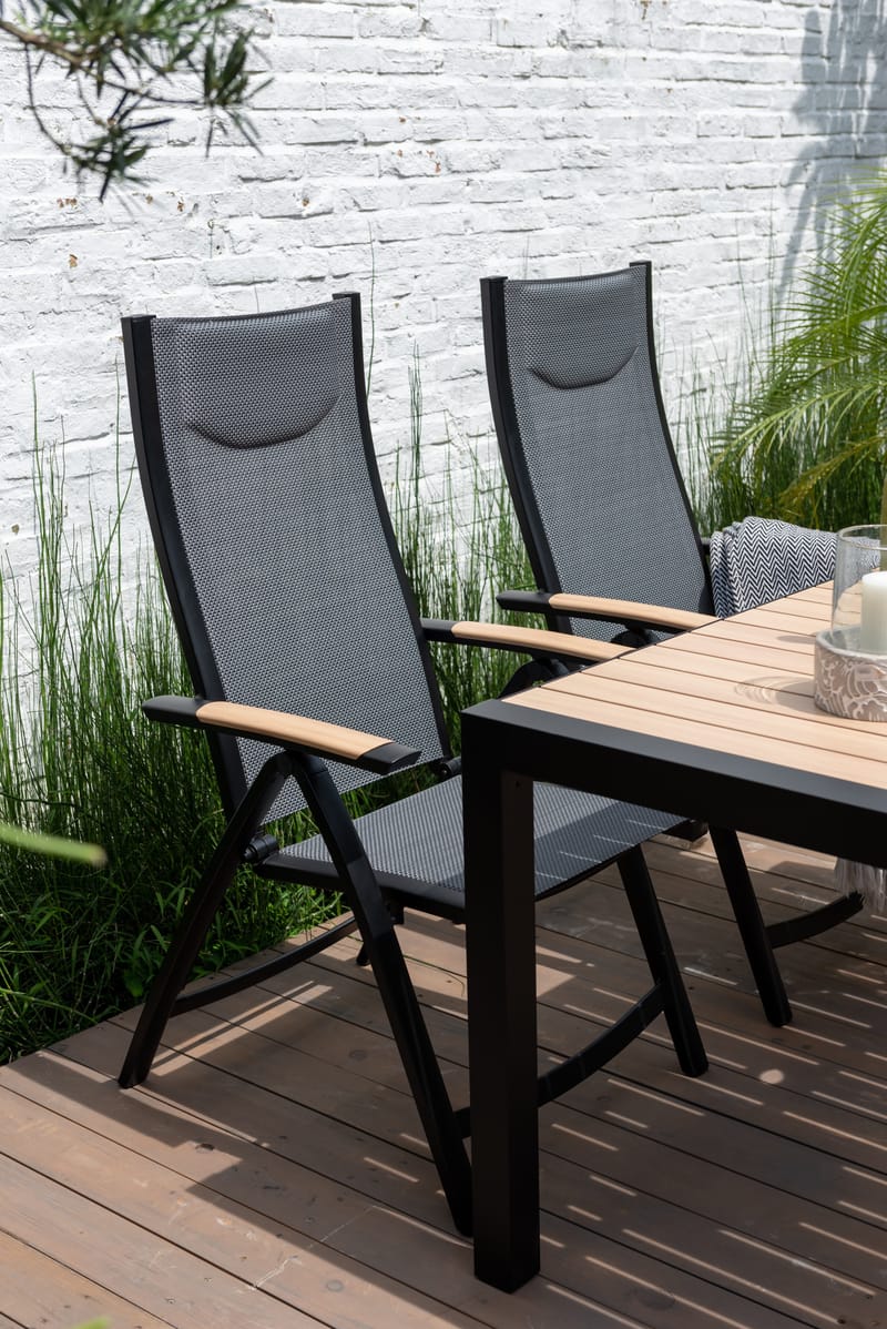 Panama Utestol Justerbar stol - Svart - Hagemøbler & utemiljø - Stoler & Lenestoler - Posisjonsstoler