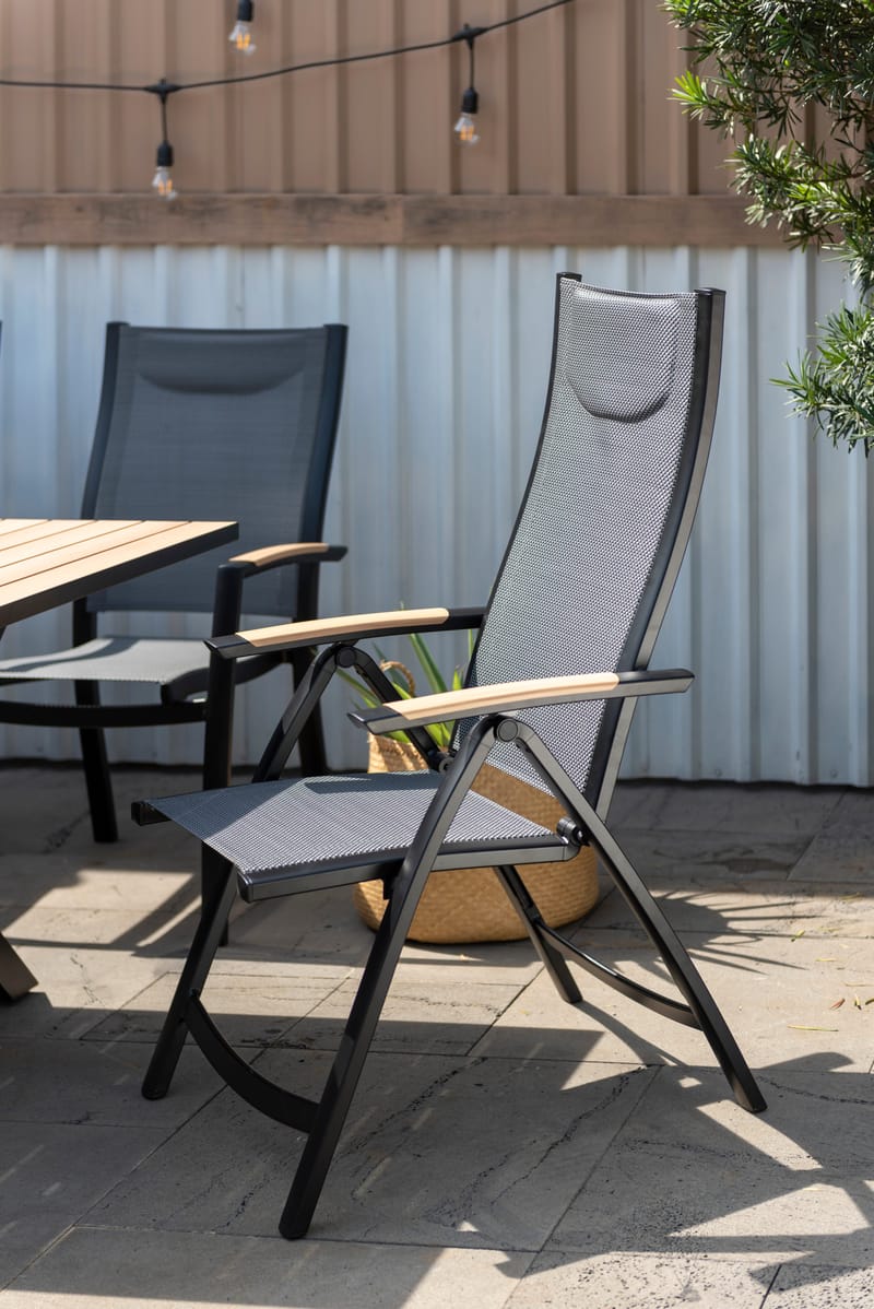 Panama Utestol Justerbar stol - Svart - Hagemøbler & utemiljø - Stoler & Lenestoler - Posisjonsstoler