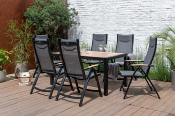 Panama Utestol Justerbar stol - Svart - Hagemøbler & utemiljø - Stoler & Lenestoler - Posisjonsstoler