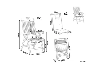 Paolo Posisjonsstol - Mørk Brun/Hvit - Hagemøbler & utemiljø - Stoler & Lenestoler - Posisjonsstoler