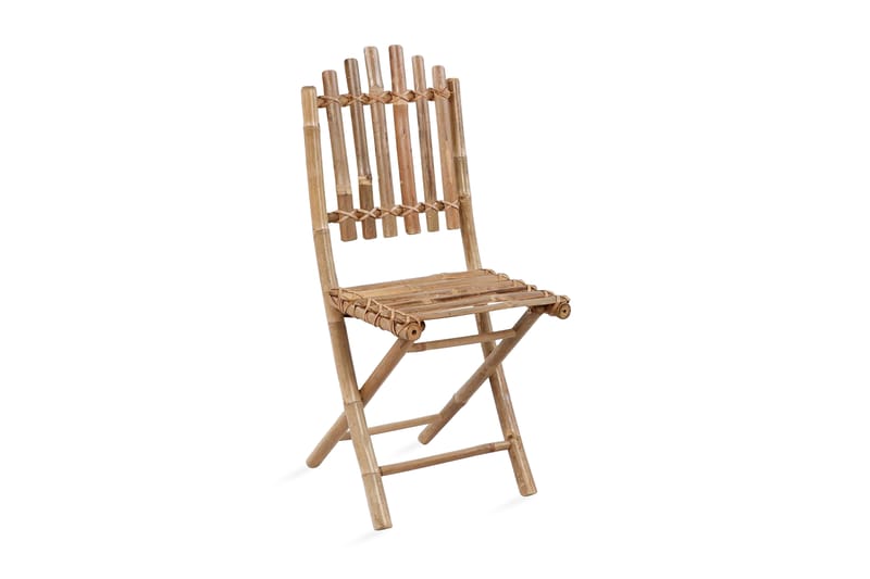 2stk Sammenleggbar Bambus Stol - Brun - Posisjonsstoler