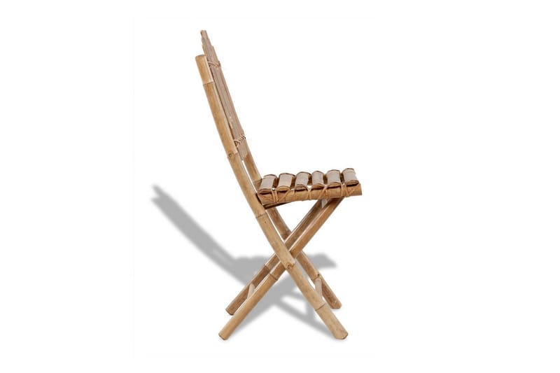 2stk Sammenleggbar Bambus Stol - Brun - Posisjonsstoler