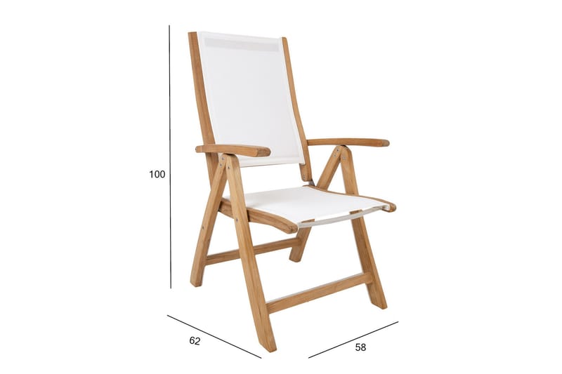 Bali Stol Hvit - Hagemøbler & utemiljø - Stoler & Lenestoler - Posisjonsstoler