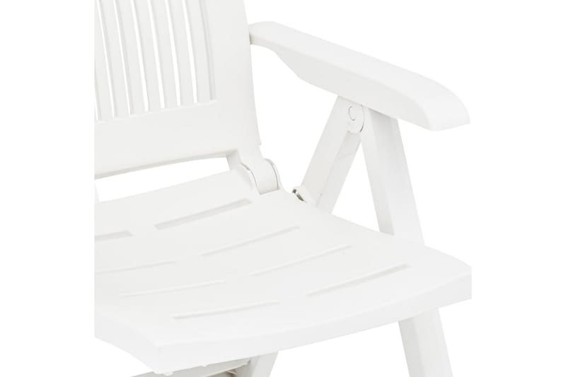 Hagelenestoler 2 stk plast hvit - Posisjonsstoler