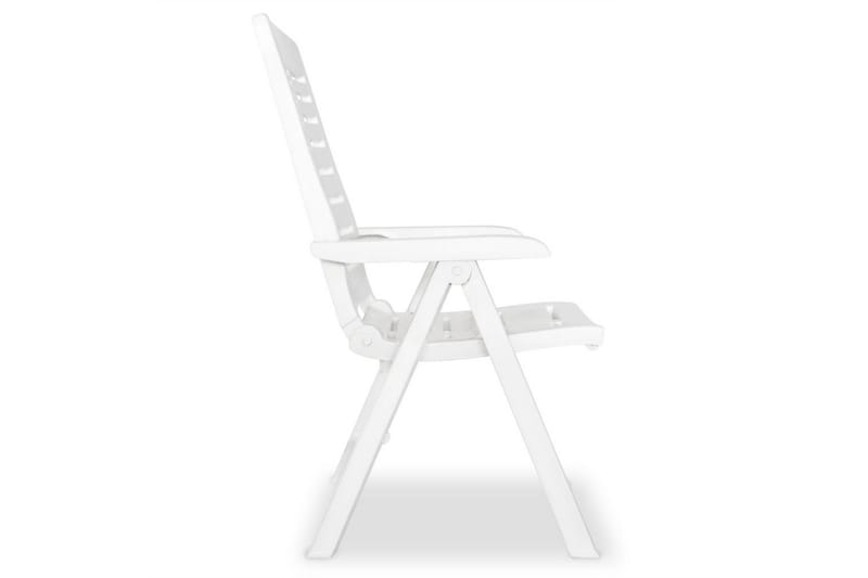Hagelenestoler 2 stk plast hvit - Hvit - Posisjonsstoler
