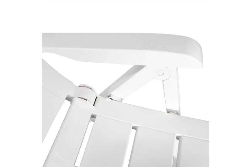 Hagelenestoler 2 stk plast hvit - Hvit - Posisjonsstoler