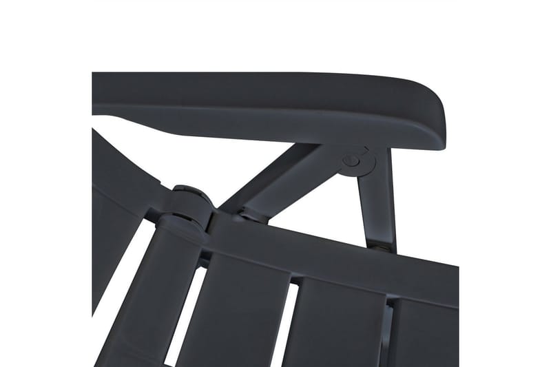 Hagelenestoler 2 stk plast antrasitt - Grå - Posisjonsstoler