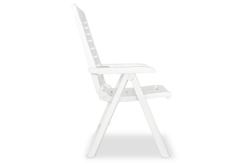 Hagelenestoler 4 stk plast hvit - Hvit - Posisjonsstoler