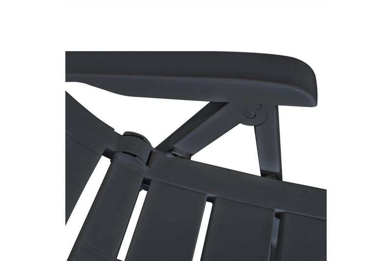 Hagelenestoler 4 stk plast antrasitt - Grå - Posisjonsstoler