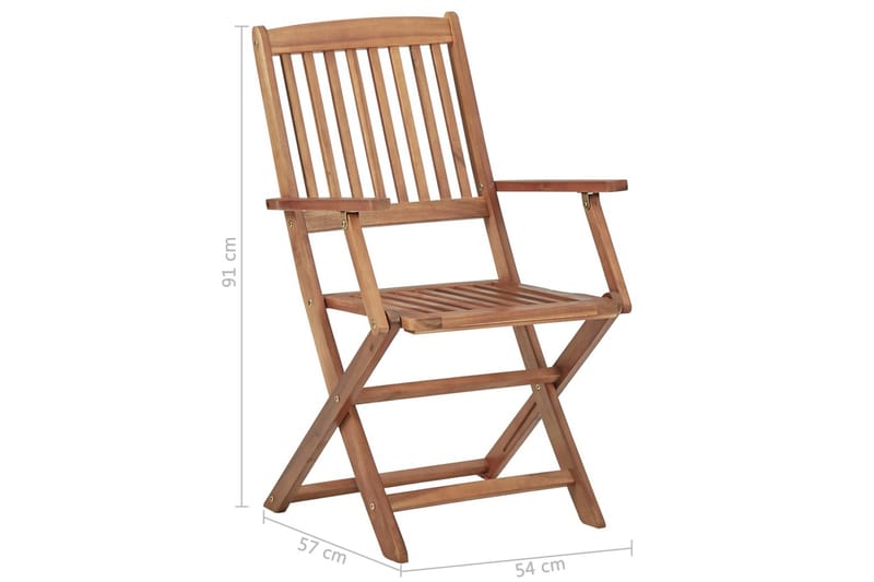 Klappstoler 2 stk heltre akasie - Posisjonsstoler