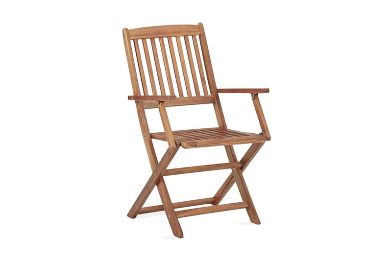 Klappstoler 4 stk heltre akasie - Brun - Posisjonsstoler