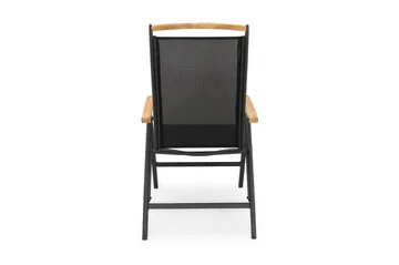 Las Vegas Regulerbar Stol - Svart/Teak - Hagemøbler & utemiljø - Stoler & Lenestoler - Posisjonsstoler