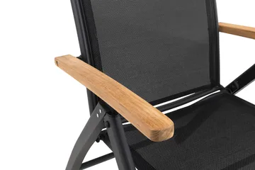 Las Vegas Regulerbar Stol - Svart/Teak - Hagemøbler & utemiljø - Stoler & Lenestoler - Posisjonsstoler