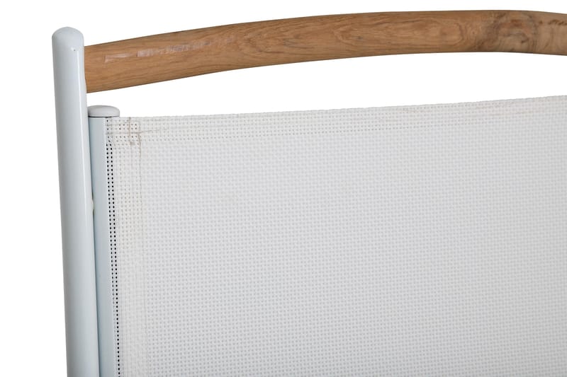 Las Vegas Regulerbar Stol Utendørs - Hvit/Teak - Hagemøbler & utemiljø - Stoler & Lenestoler - Posisjonsstoler