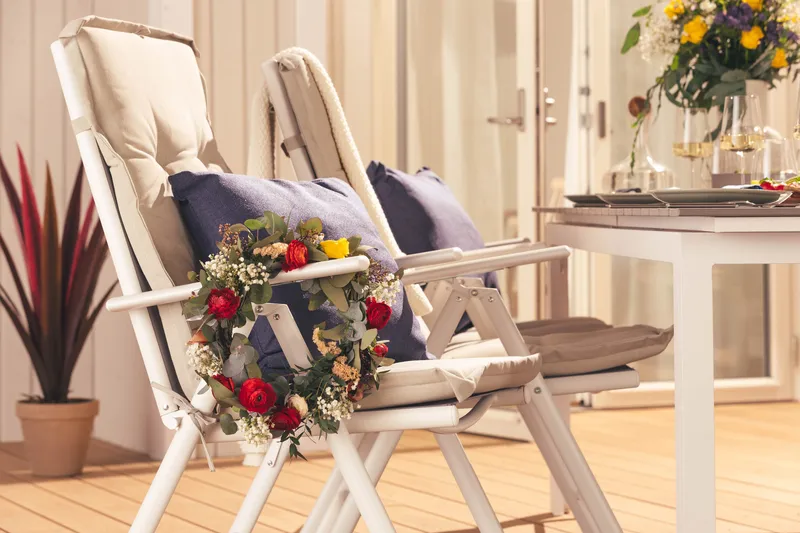 Maggie Posisjonsstol - Hvit/Grå - Hagemøbler & utemiljø - Stoler & Lenestoler - Posisjonsstoler