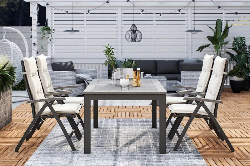 Posisjonsstol Monaco - Svart/Grå - Hagemøbler & utemiljø - Stoler & Lenestoler - Posisjonsstoler