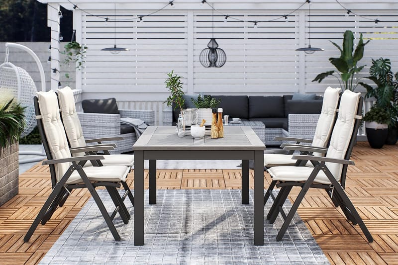 Posisjonsstol Monaco - Svart/Grå - Hagemøbler & utemiljø - Stoler & Lenestoler - Posisjonsstoler