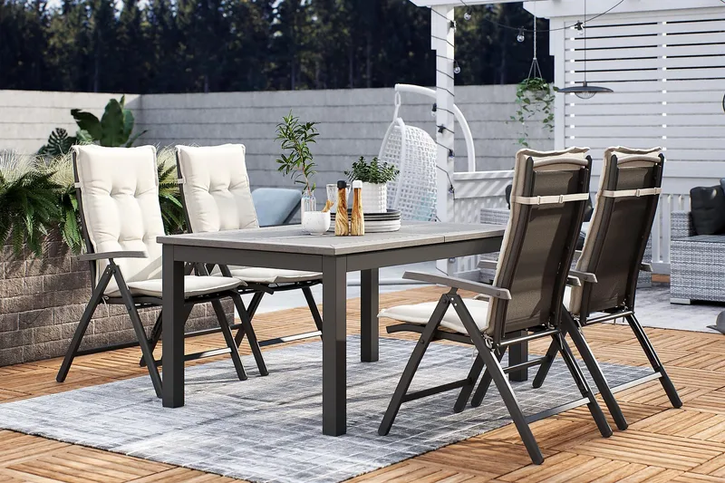 Posisjonsstol Monaco - Svart/Grå - Hagemøbler & utemiljø - Stoler & Lenestoler - Posisjonsstoler