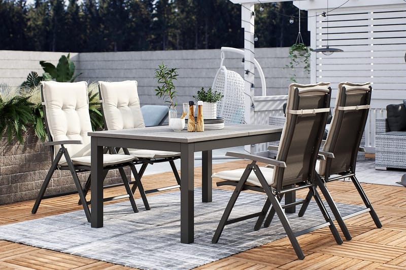 Posisjonsstol Monaco - Svart/Grå - Hagemøbler & utemiljø - Stoler & Lenestoler - Posisjonsstoler