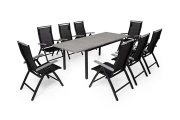 Posisjonsstol Monaco - Svart/Grå - Hagemøbler & utemiljø - Stoler & Lenestoler - Posisjonsstoler