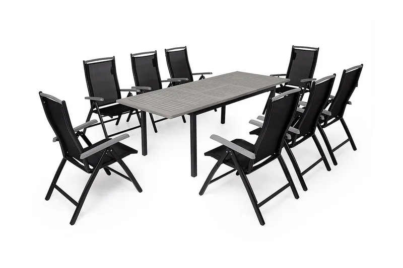 Posisjonsstol Monaco - Svart/Grå - Hagemøbler & utemiljø - Stoler & Lenestoler - Posisjonsstoler