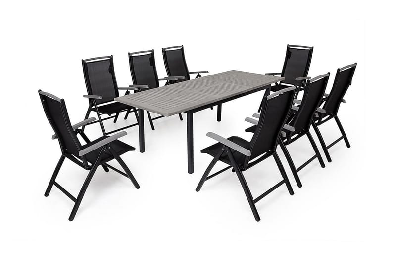 Posisjonsstol Monaco - Svart/Grå - Hagemøbler & utemiljø - Stoler & Lenestoler - Posisjonsstoler