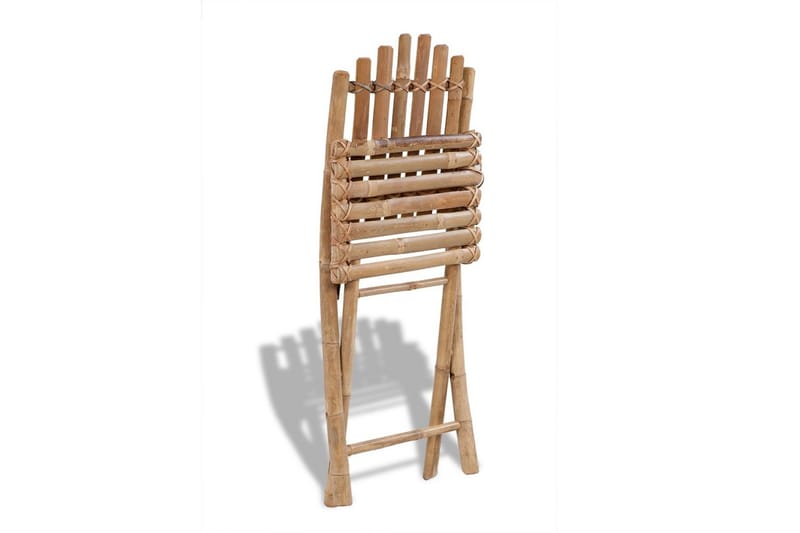 Sammenleggbare utestoler bambus 4 stk - Brun - Posisjonsstoler