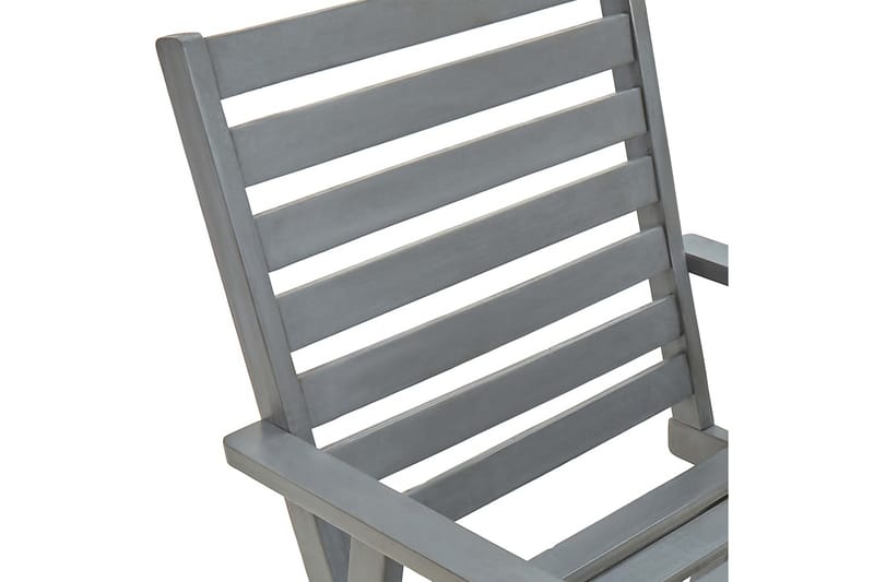 Utendørs spisestoler 2 stk grå heltre akasie - Grå - Posisjonsstoler