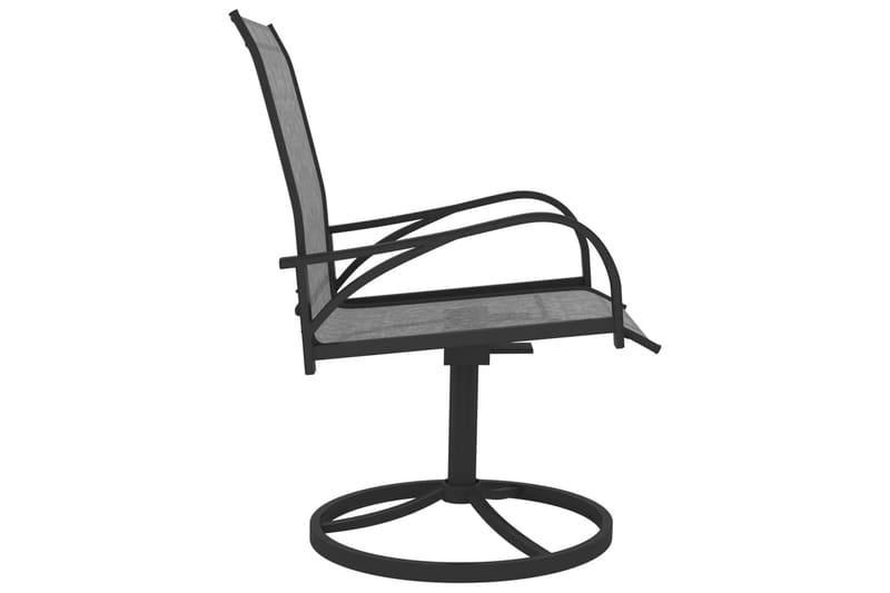 Utendørs svingstoler 2 stk textilene og stål grå - Grå - Posisjonsstoler