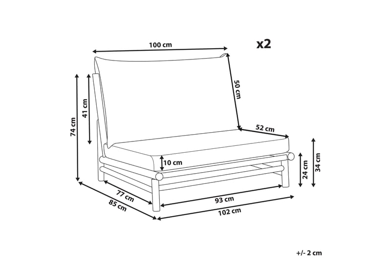 Rosthern Utelenestol - Lys Brun/Hvit - Hagemøbler & utemiljø - Stoler & Lenestoler - Utelenestoler