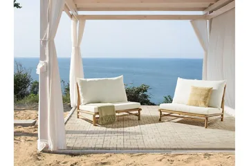 Rosthern Utelenestol - Lys Brun/Hvit - Hagemøbler & utemiljø - Stoler & Lenestoler - Utelenestoler