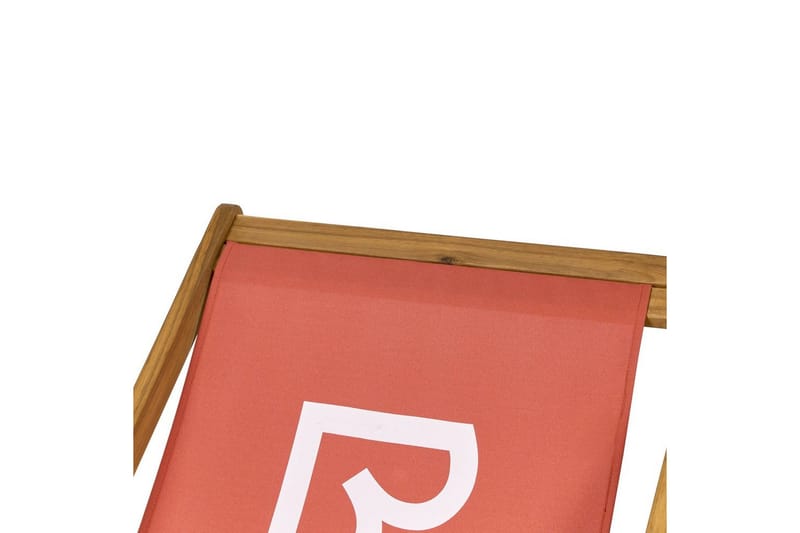 Sammenleggbar dekkstol Anzio - Rødt, lyst tre - Hagemøbler & utemiljø - Stoler & Lenestoler - Solstoler