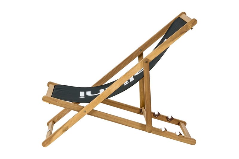 Sammenleggbar dekkstol Anzio - Svart, lyst tre - Hagemøbler & utemiljø - Stoler & Lenestoler - Solstoler