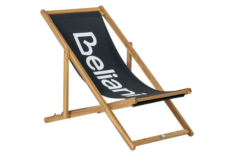 Sammenleggbar dekkstol Anzio - Svart, lyst tre - Hagemøbler & utemiljø - Stoler & Lenestoler - Solstoler