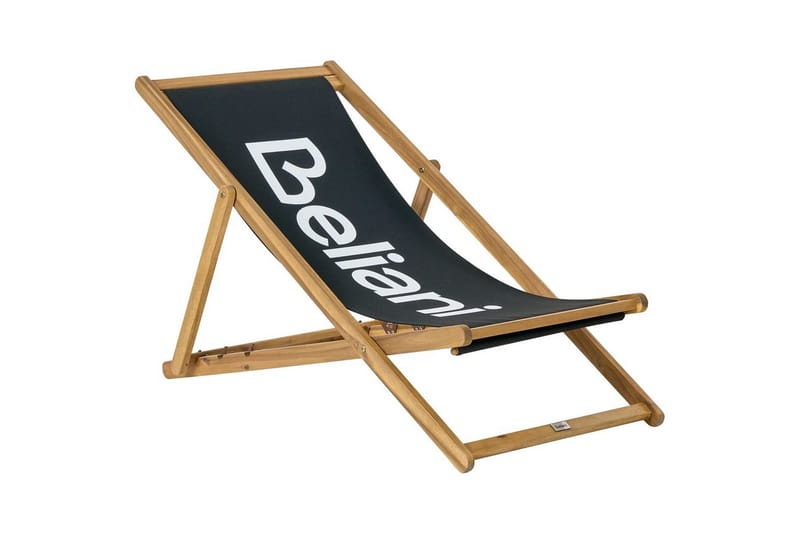 Sammenleggbar dekkstol Anzio - Svart, lyst tre - Hagemøbler & utemiljø - Stoler & Lenestoler - Solstoler