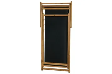 Sammenleggbar dekkstol Anzio - Svart, lyst tre - Hagemøbler & utemiljø - Stoler & Lenestoler - Solstoler