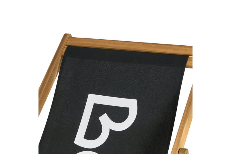 Sammenleggbar dekkstol Anzio - Svart, lyst tre - Hagemøbler & utemiljø - Stoler & Lenestoler - Solstoler