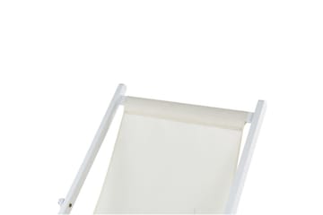 Sammenleggbar dekkstol Locri II - Beige, hvit - Hagemøbler & utemiljø - Stoler & Lenestoler - Solstoler