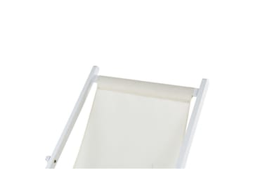 Sammenleggbar dekkstol Locri II - Beige, hvit - Hagemøbler & utemiljø - Stoler & Lenestoler - Solstoler